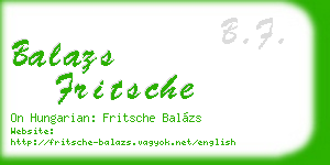 balazs fritsche business card